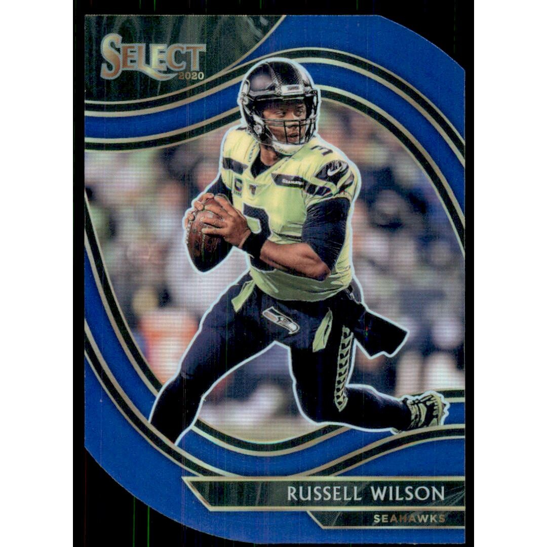 2020 Select Prizm Blue Die Cut #304 Russell Wilson 2020 Select Prizm Blue Die Cut #304 Russell Wilson