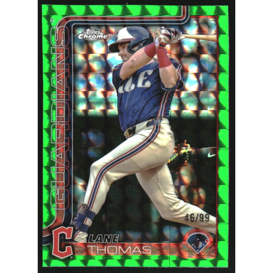 2025 Topps Chrome Green Geometric Refractors #52 Lane Thomas. rookie card picture