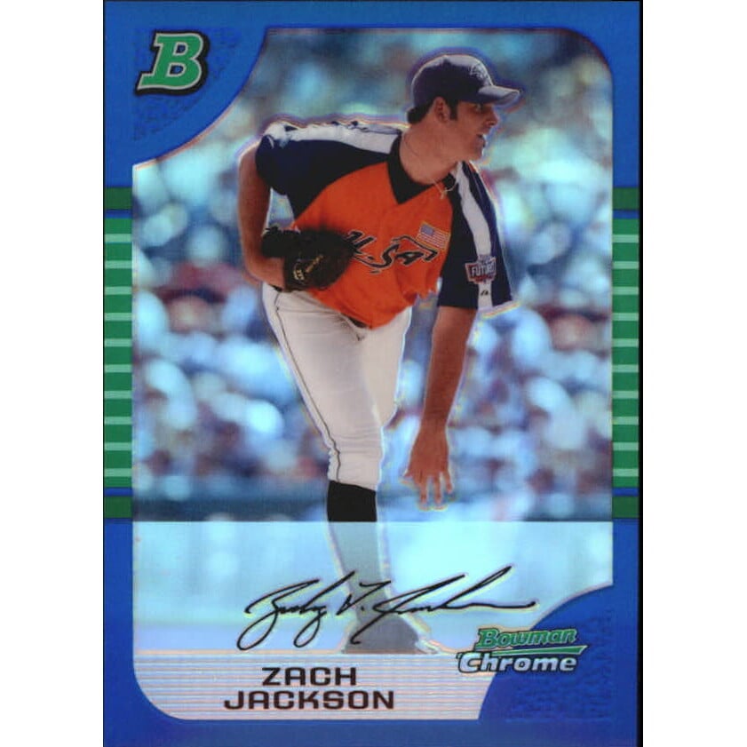 2005 Bowman Chrome Draft Blue Refractors #BDP123 Zach Jackson PROS