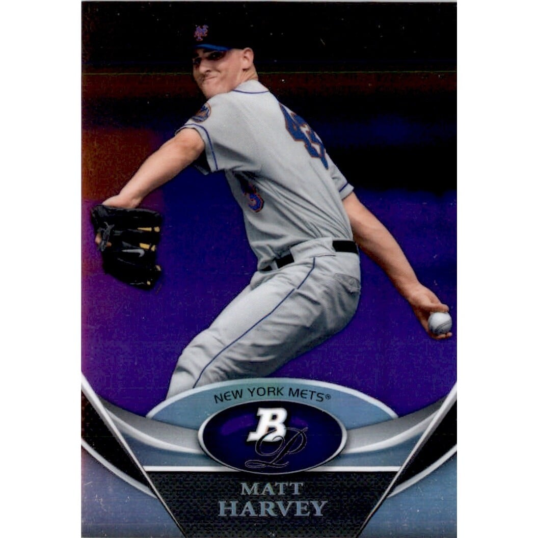 2011 Bowman Platinum Prospects Purple Refractors #BPP66 Matt Harvey. rookie card picture