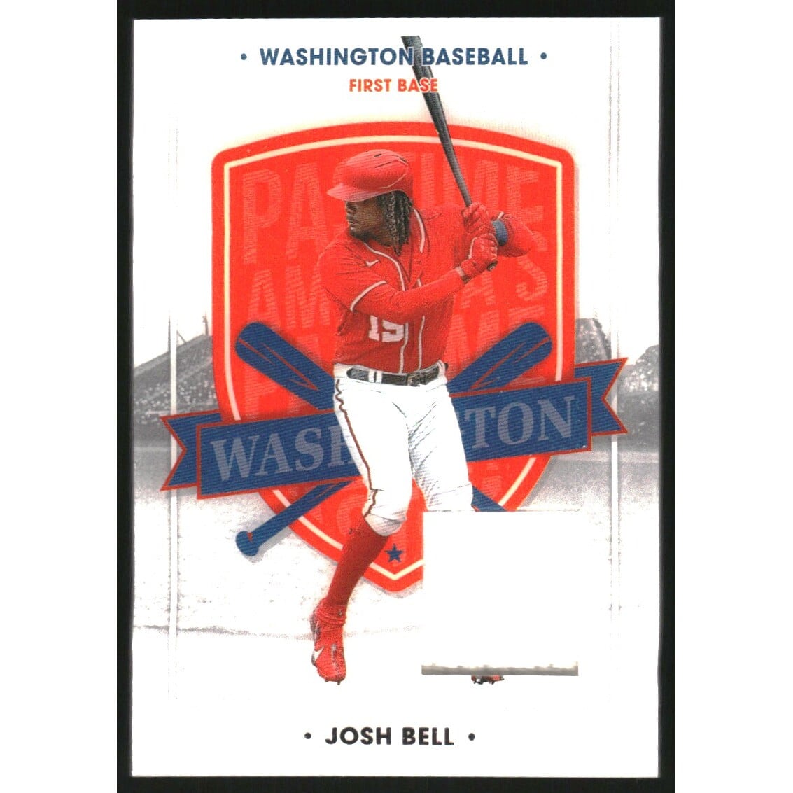 2021 Panini America's Pastime Swatches #75 Josh Bell. rookie card picture