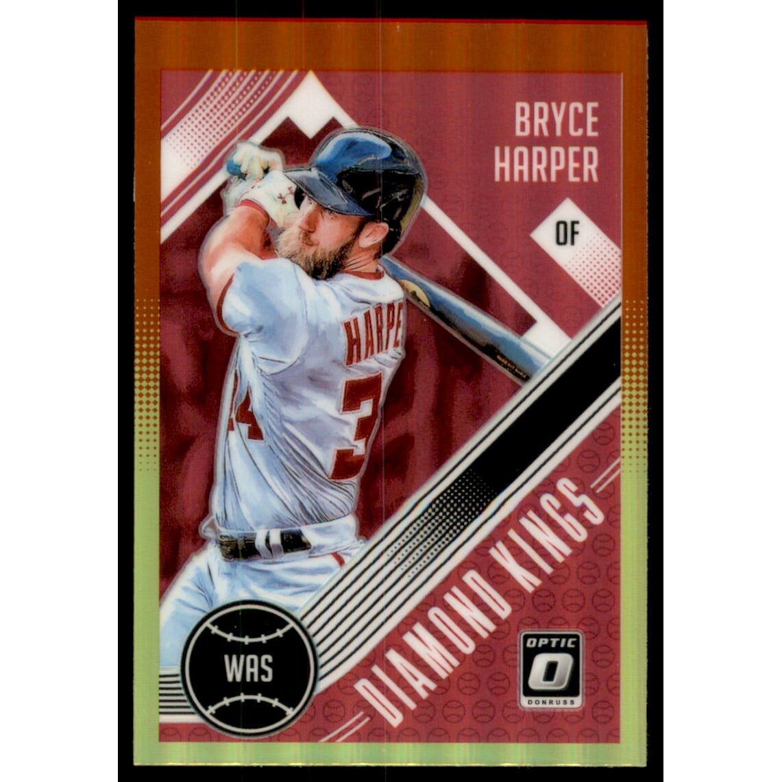 2018 Donruss Optic Red and Yellow #10 Bryce Harper DK. rookie card picture