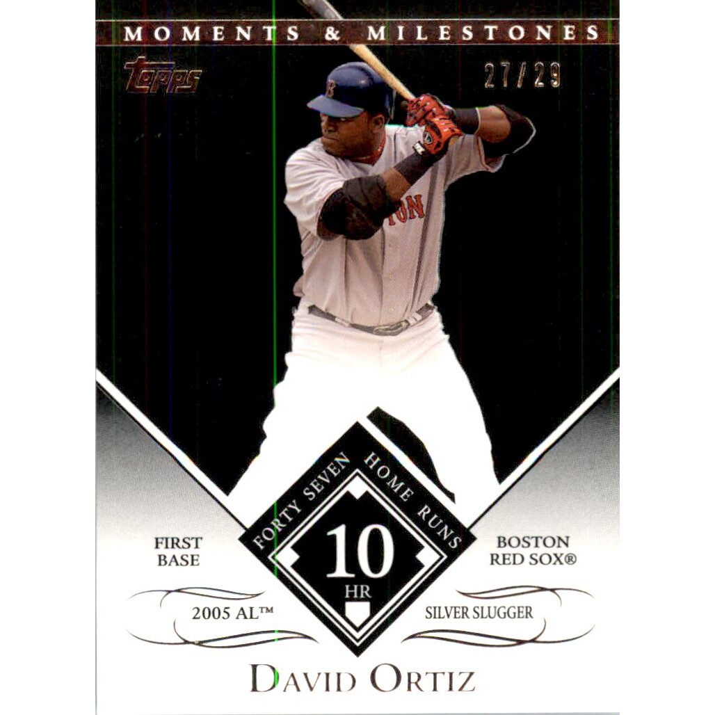 2007 Topps Moments and Milestones Black #104-10 David Ortiz/HR 10. rookie card picture