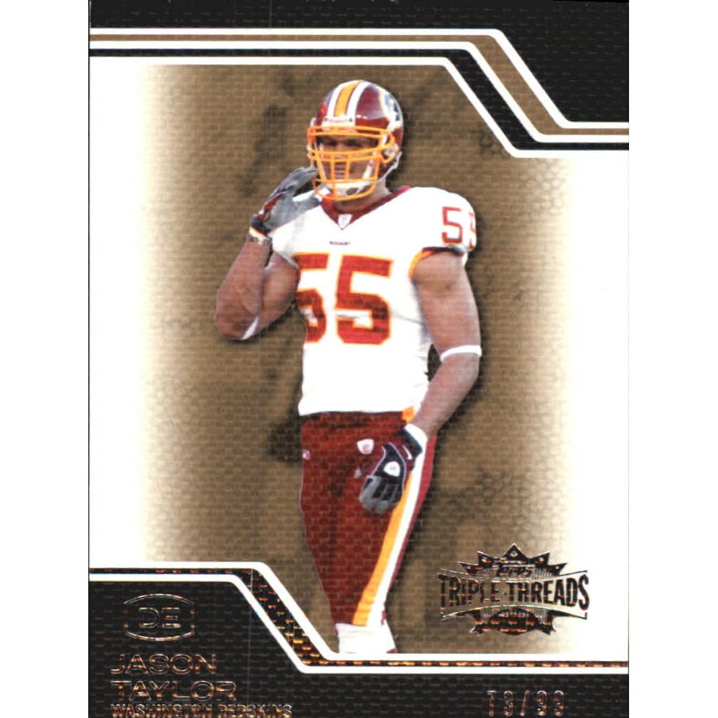 2008 Topps Triple Threads Gold #83 Jason Taylor. rookie card picture