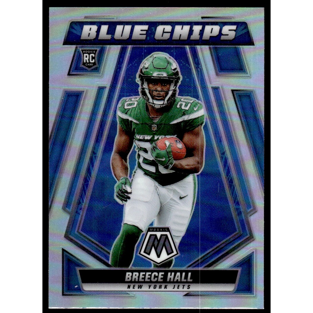 2022 Panini Mosaic Blue Chips Silver #12 Breece Hall