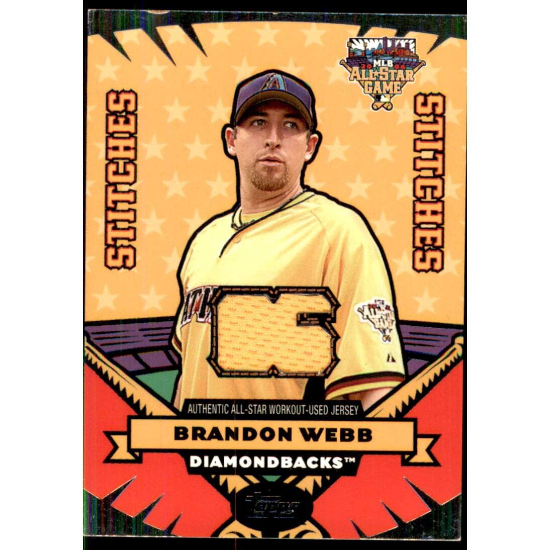 2006 Topps Update All Star Stitches #BW Brandon Webb Jsy