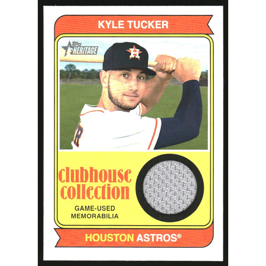 2023 Topps Heritage Clubhouse Collection Relics #CCRKT Kyle Tucker. rookie card picture
