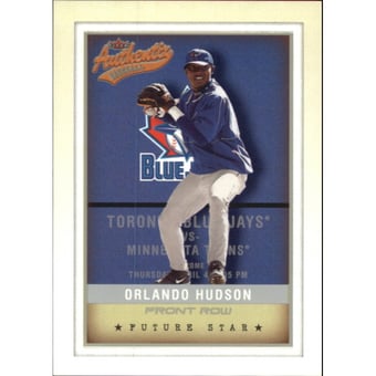 2002 Fleer Authentix Front Row #139 Orlando Hudson FS