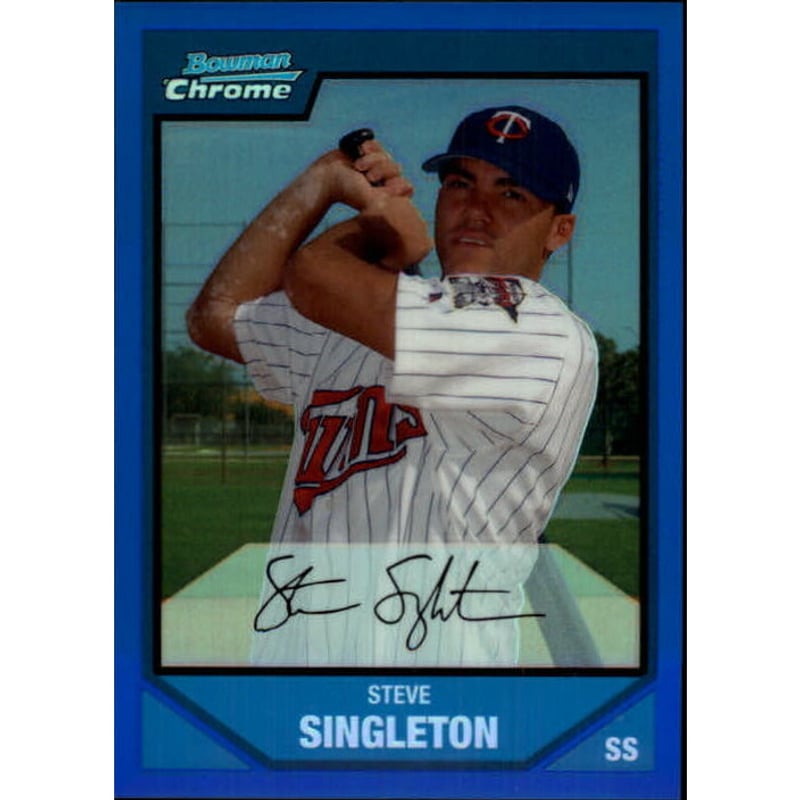 2007 Bowman Chrome Prospects Blue Refractors #BC139 Steve Singleton