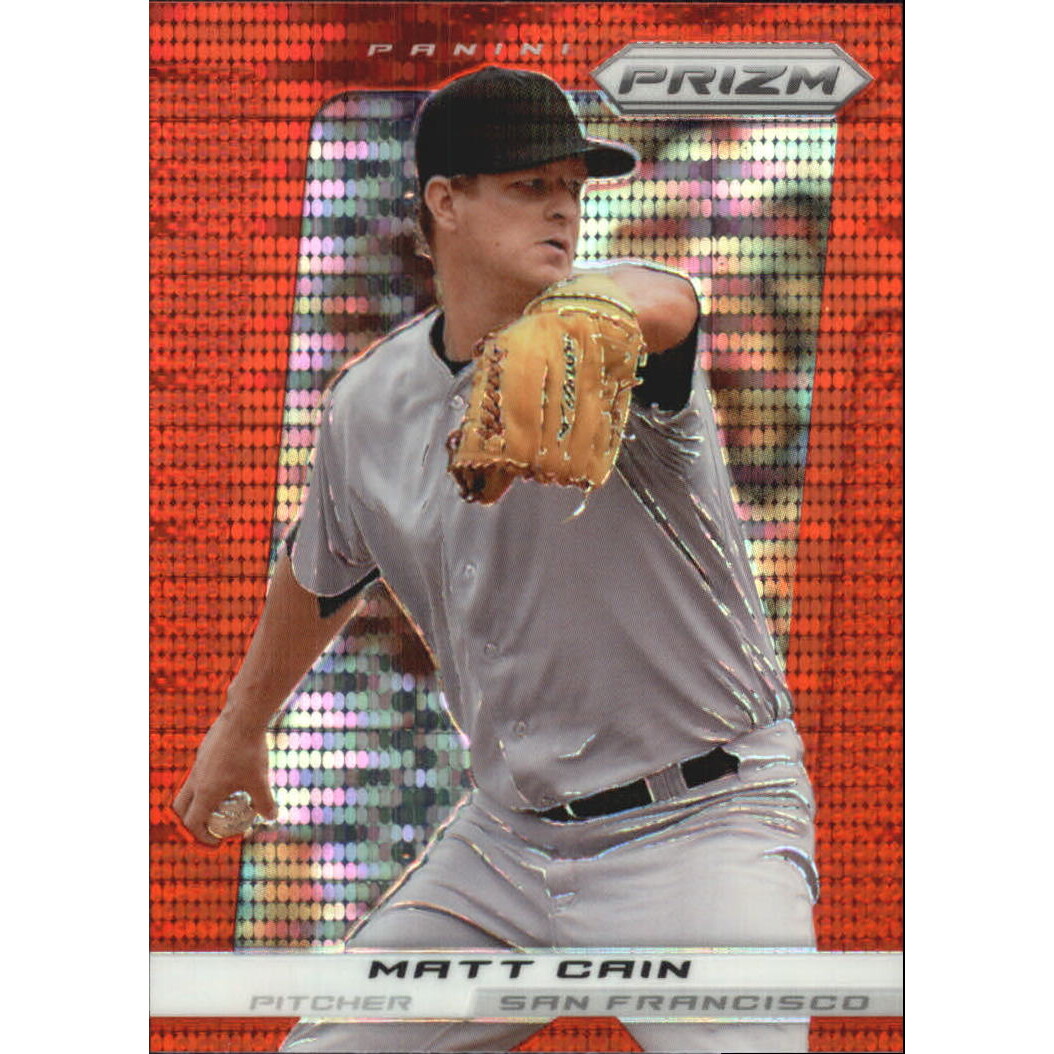 2013 Panini Prizm Prizms Red Pulsar #168 Matt Cain. rookie card picture