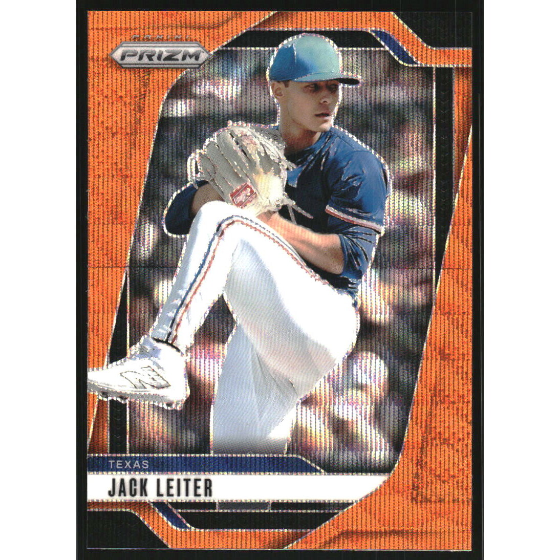 2025 Panini Prizm Prizms Orange Wave #278 Jack Leiter. rookie card picture