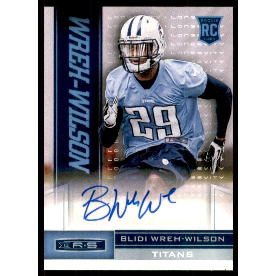 2013 Rookies and Stars Rookie Autographs Longevity #243 Blidi Wreh-Wilson