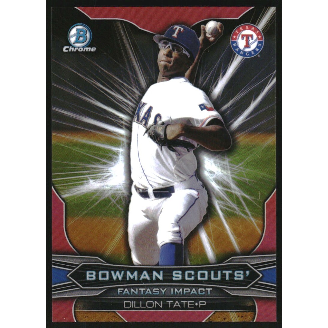 2015 Bowman Chrome Draft Scouts Fantasy Impacts Gold Refractors #BSIDT Dillon Tate. rookie card picture