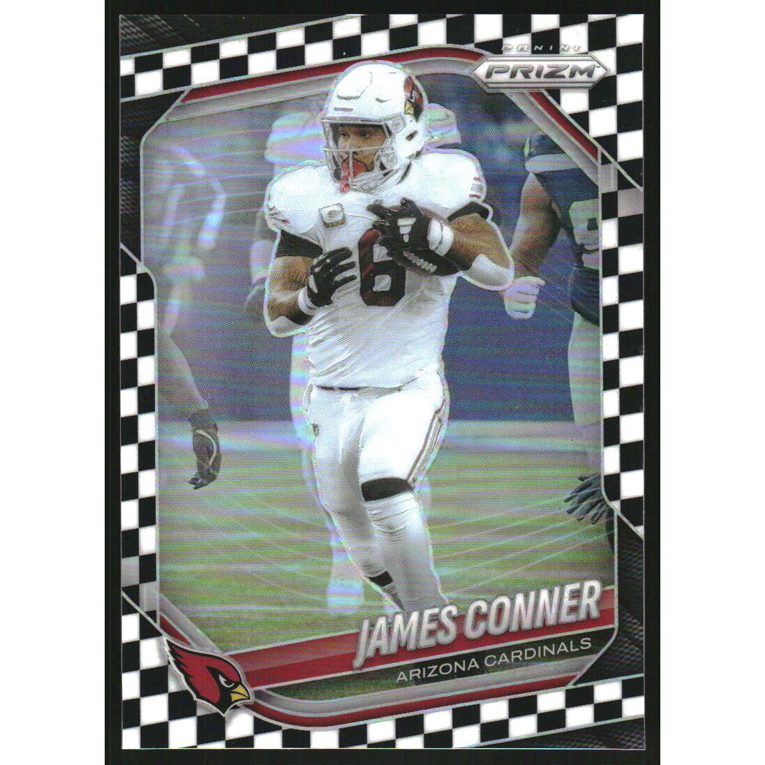 2025 Panini Prizm Prizms Black and White Checker #171 James Conner