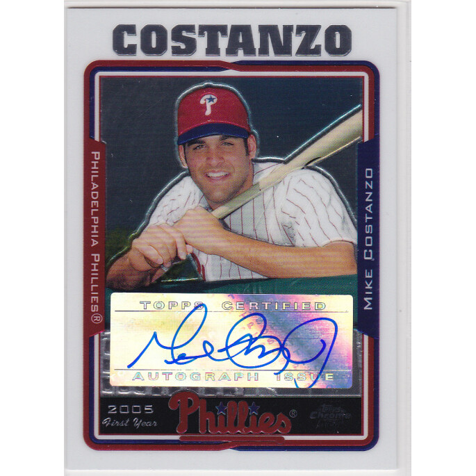 2005 Topps Chrome Update #225 Mike Costanzo FY AU A RC