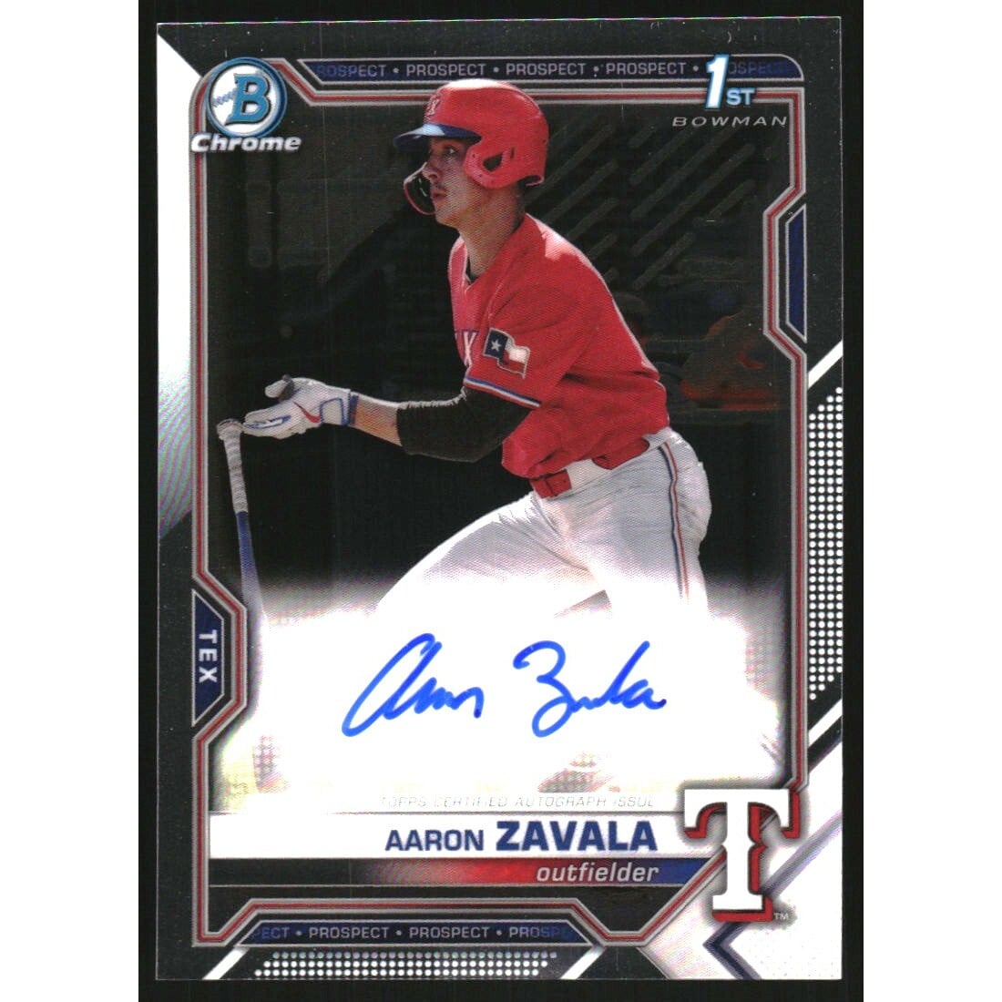 2021 Bowman Chrome Draft Autographs #CDAAZ Aaron Zavala