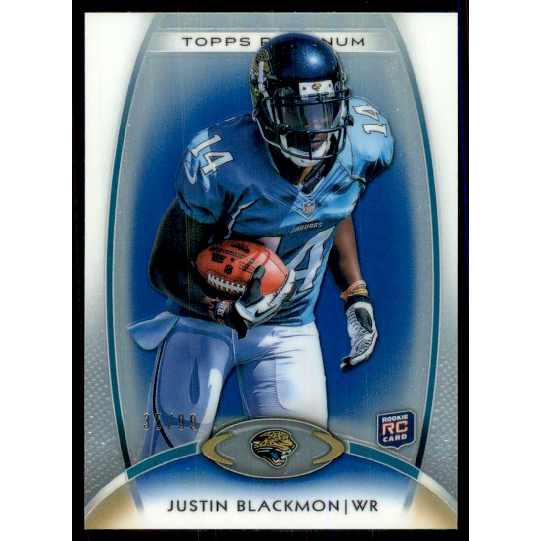 2012 Topps Platinum Blue Refractors #140 Justin Blackmon
