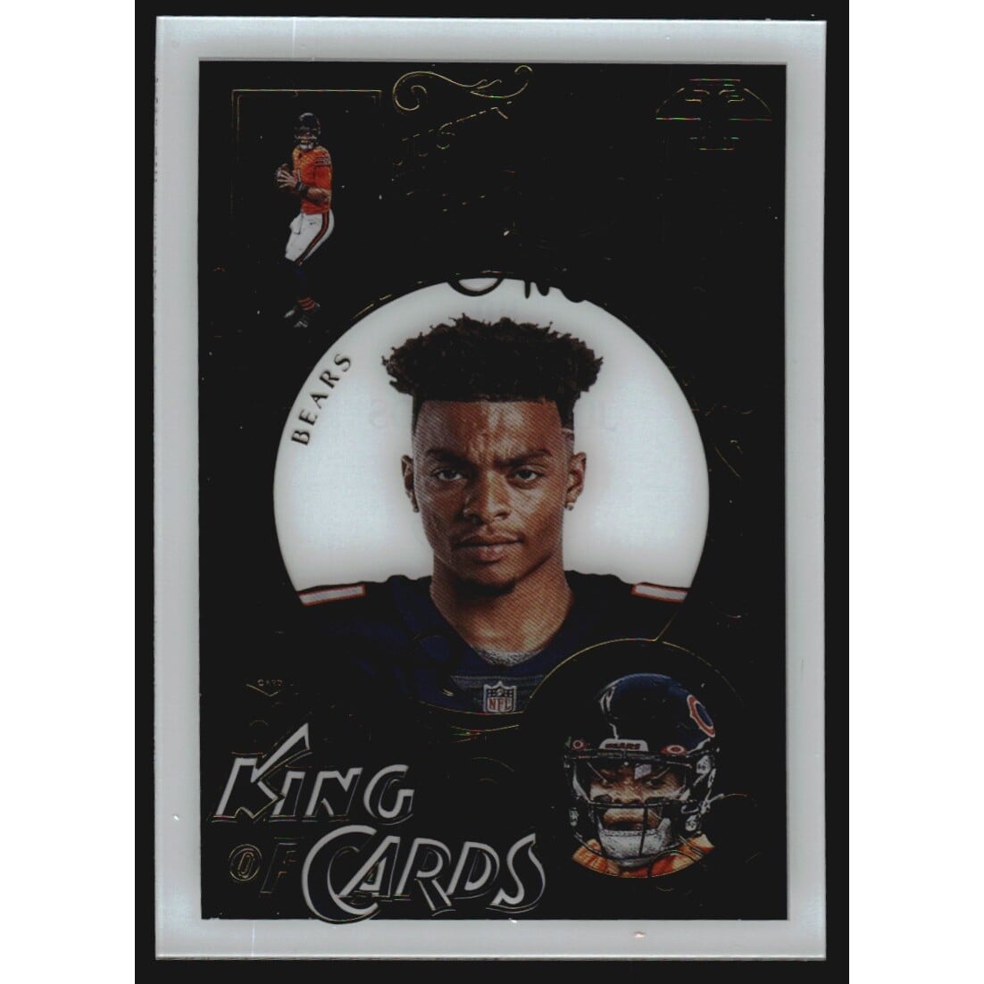 2021 Panini Illusions King of Cards Emerald #KC14 Justin Fields. rookie card picture