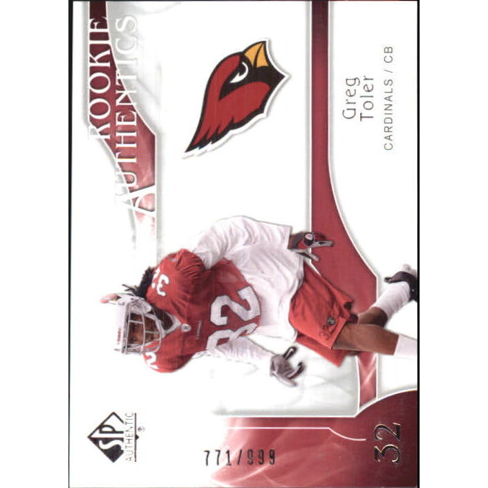 2009 SP Authentic #201 Greg Toler RC