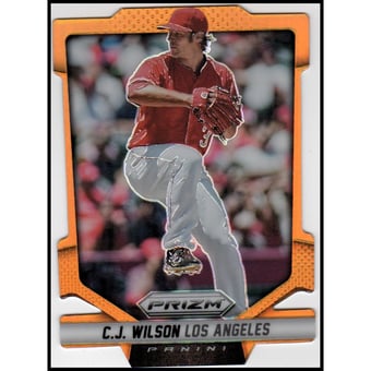 2014 Panini Prizm Prizms Orange Die Cut #83 C.J. Wilson