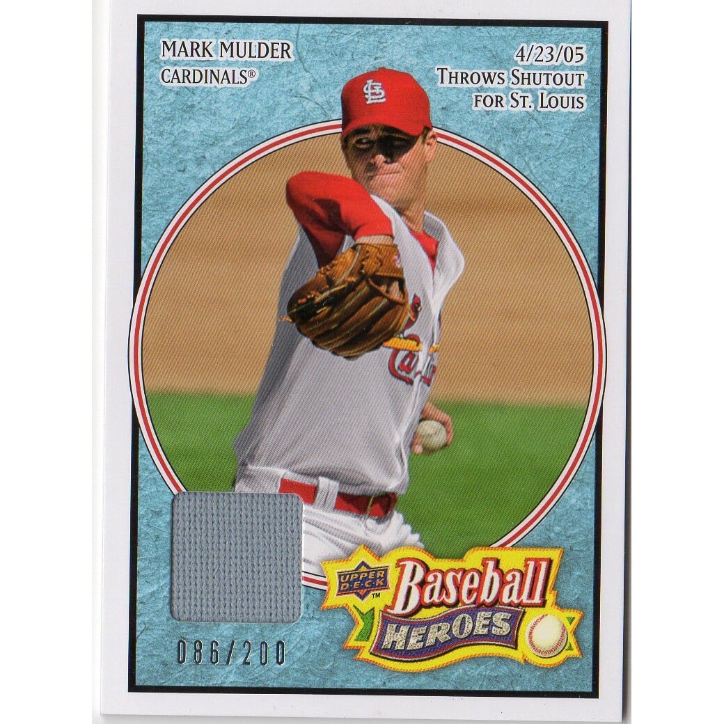 2008 Upper Deck Heroes Jersey Light Blue #160 Mark Mulder