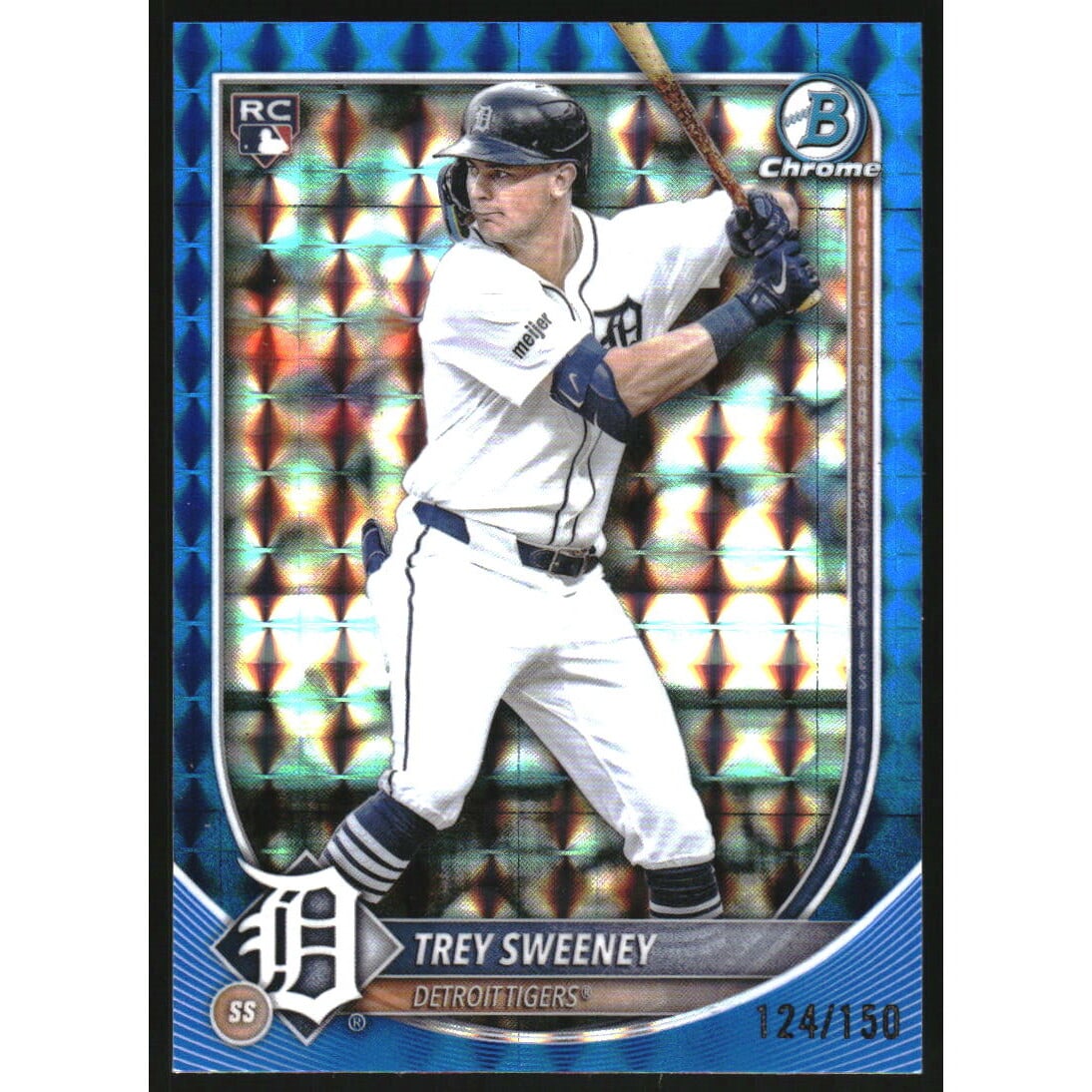 2025 Bowman Chrome Blue Geometric Refractors #25 Trey Sweeney