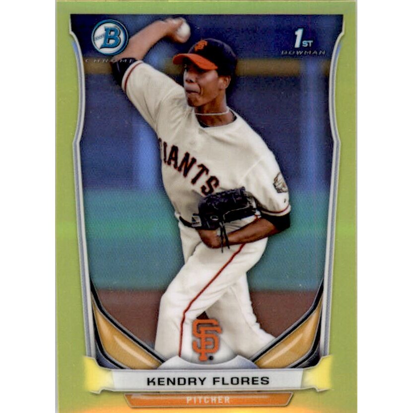 2014 Bowman Chrome Mini Factory Set Yellow Refractors #250 Kendry Flores