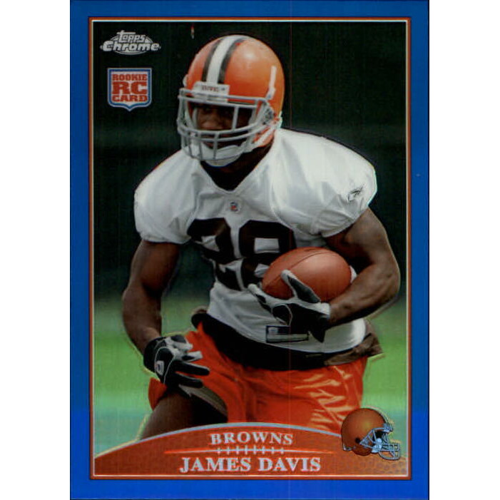 2009 Topps Chrome Blue Refractors #TC196 James Davis. rookie card picture
