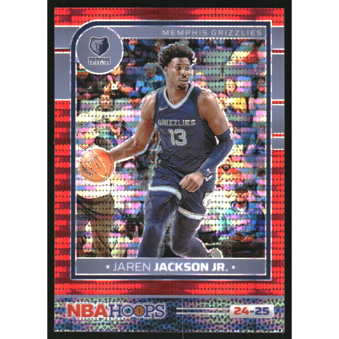 2024-25 Hoops Premium Prizms Red Pulsar #113 Jaren Jackson Jr.