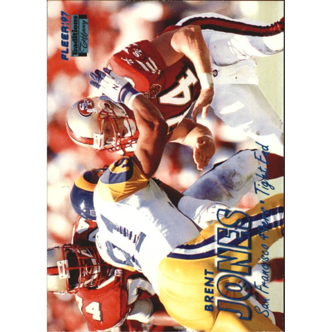 1997 Fleer Tiffany Blue #351 Brent Jones. rookie card picture