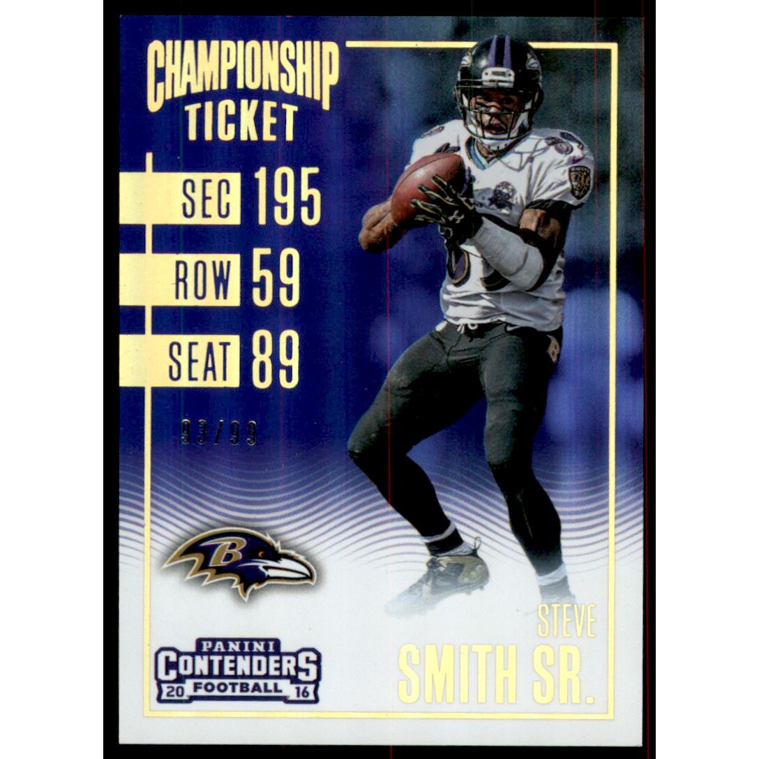 2016 Panini Contenders Championship Ticket #79 Steve Smith Sr.