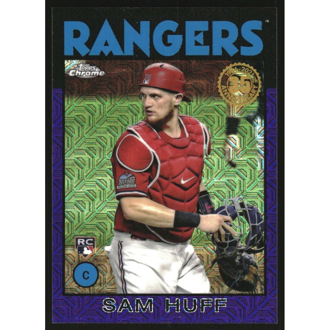 2021 Topps ’86 Topps Silver Pack Chrome Series 2 Purple Refractors #86TC27 Sam Huff 2021 Topps ’86 Topps Silver Pack Chrome Series 2 Purple Refractors #86TC27 Sam Huff