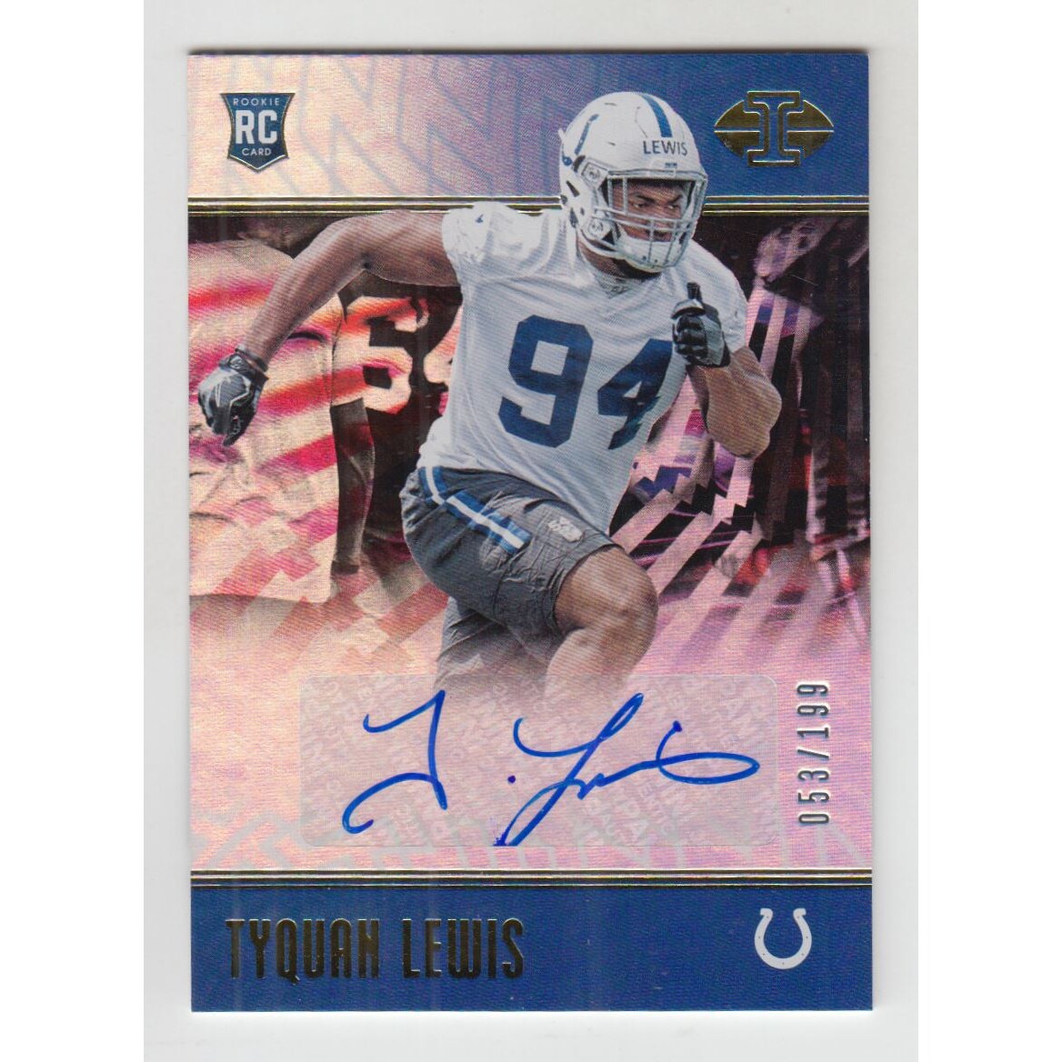 2018 Panini Illusions #162 Tyquan Lewis AU/199 RC. rookie card picture