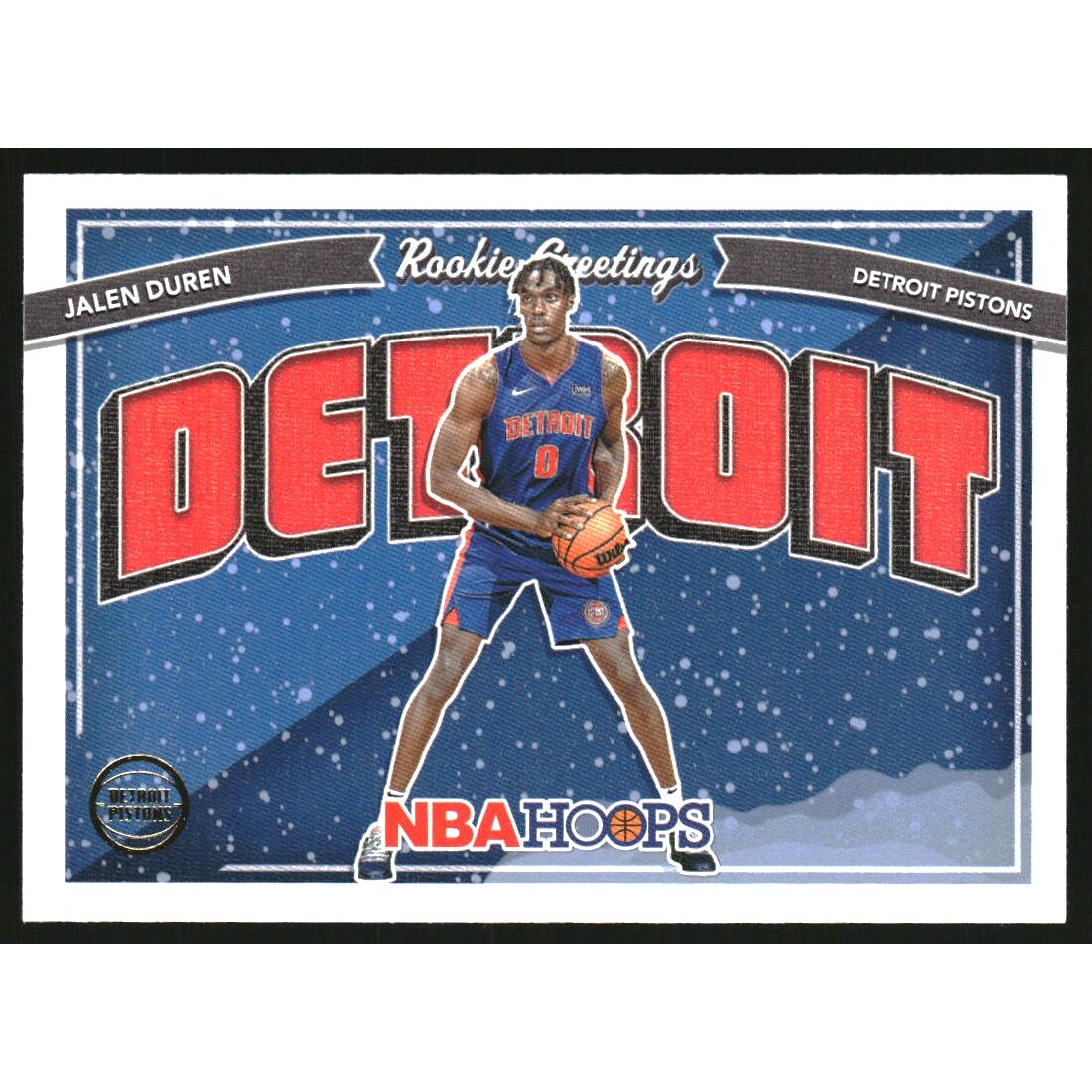 2022-23 Hoops Rookie Greetings Winter #13 Jalen Duren