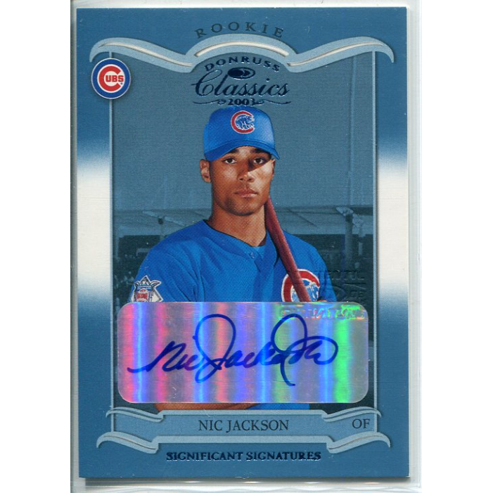 2003 Donruss Classics Significant Signatures #180 Nic Jackson ROO/500. rookie card picture