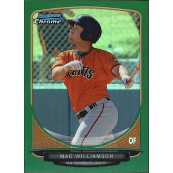 2013 Bowman Chrome Prospects Green Refractors #BCP220 Mac Williamson