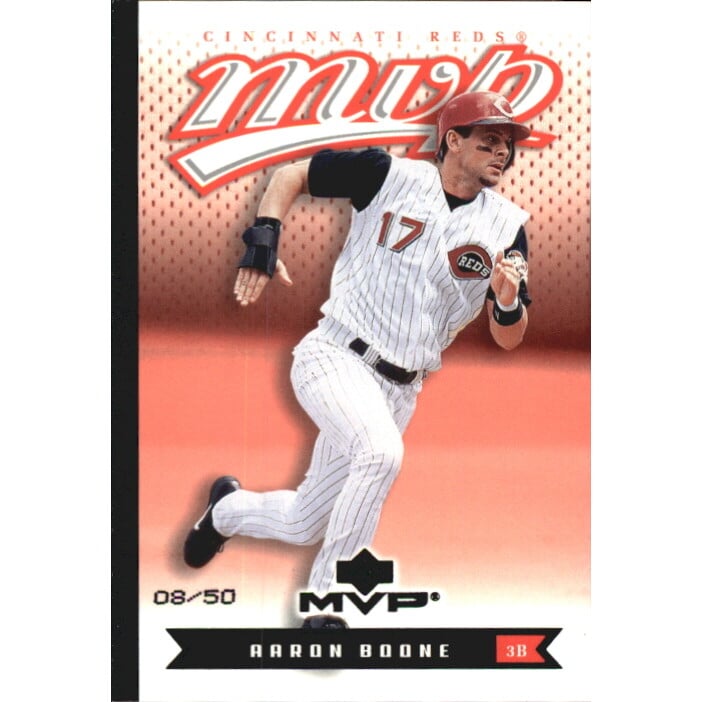 2003 Upper Deck MVP Black #54 Aaron Boone. rookie card picture