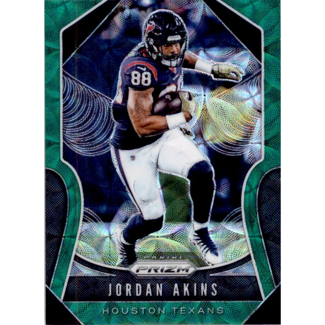 2019 Panini Prizm Prizms Green Scope #135 Jordan Akins