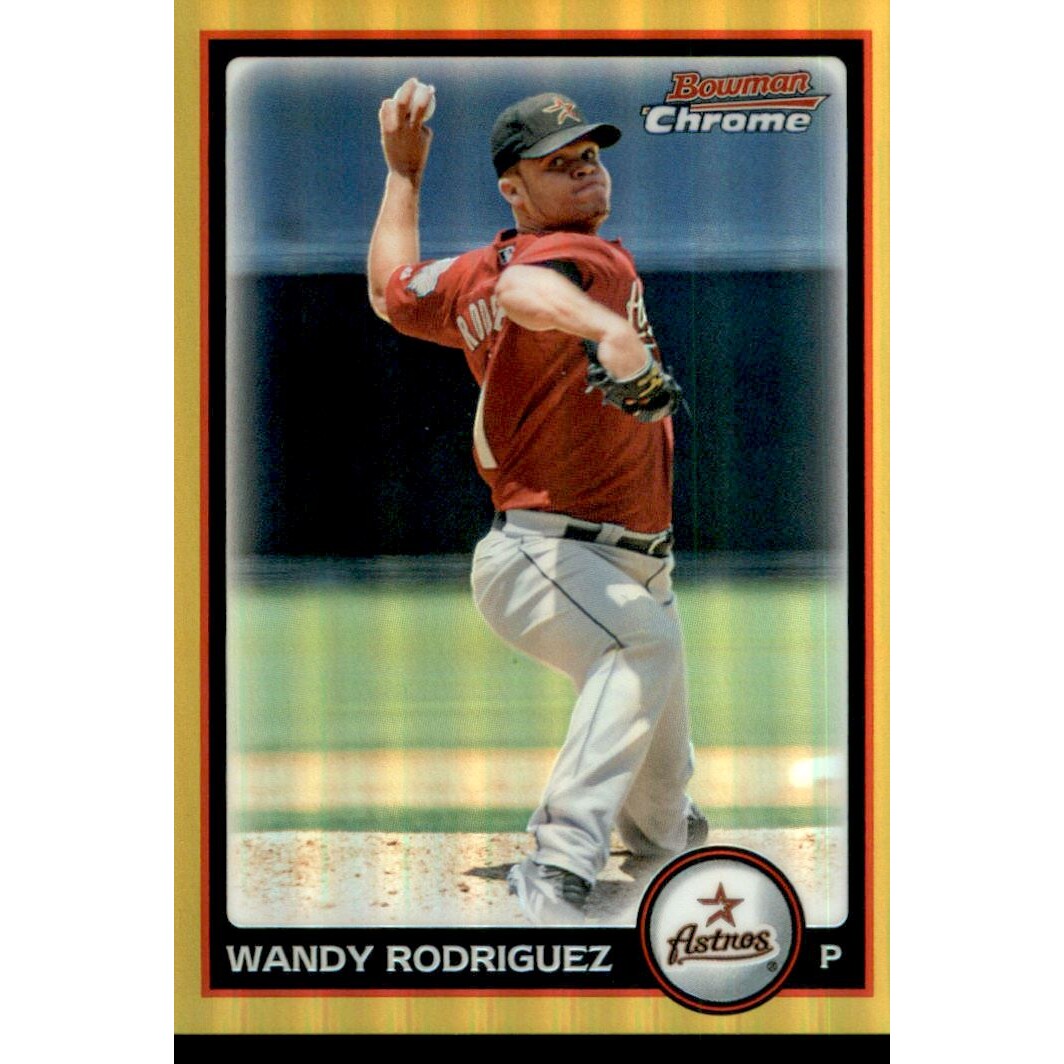 2010 Bowman Chrome Gold Refractors #70 Wandy Rodriguez. rookie card picture