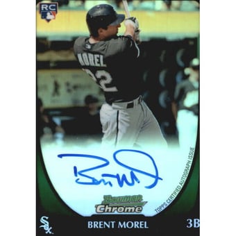 2011 Bowman Chrome Rookie Autographs Refractors #196 Brent Morel