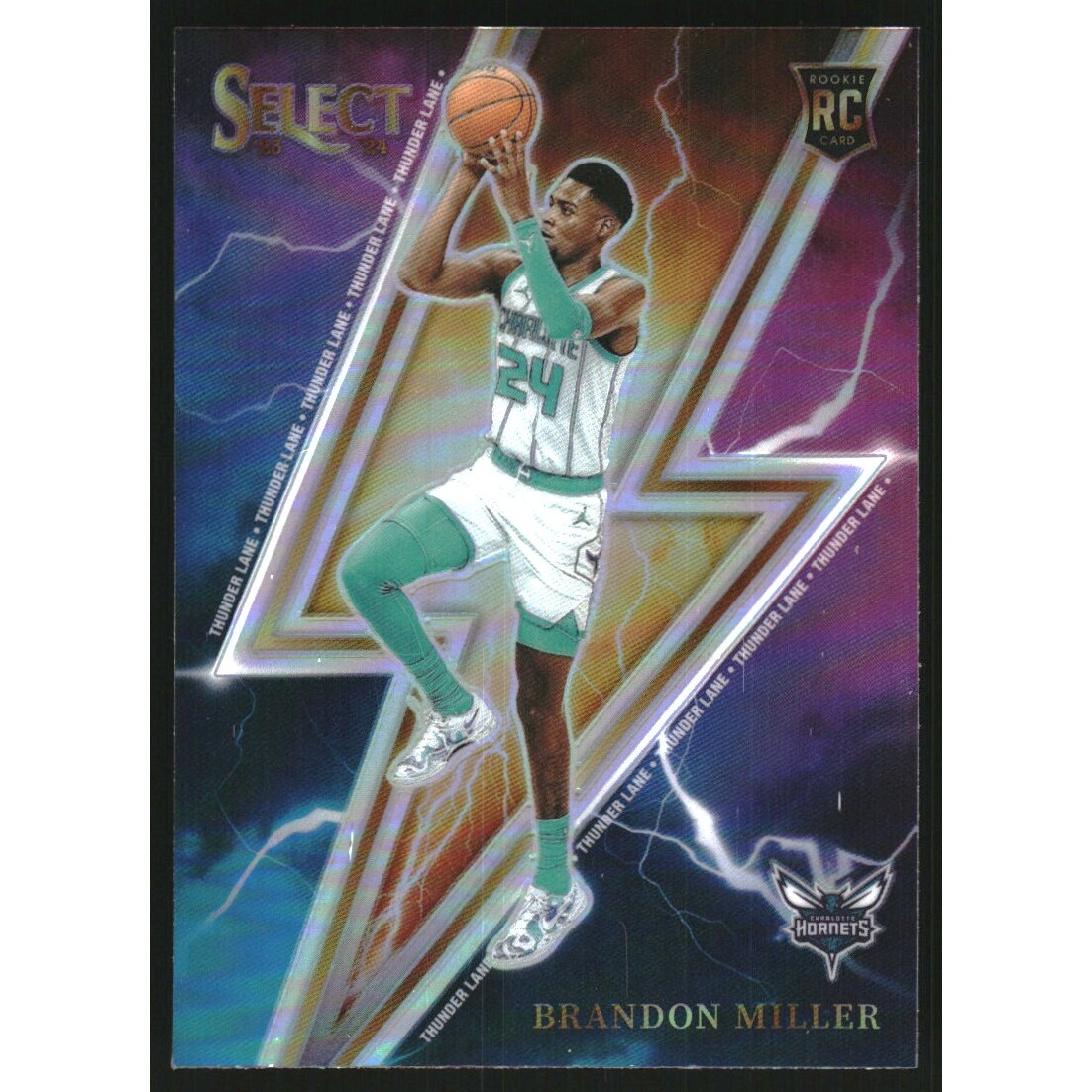 2023-24 Select Thunder Lane Silver Prizms #12 Brandon Miller