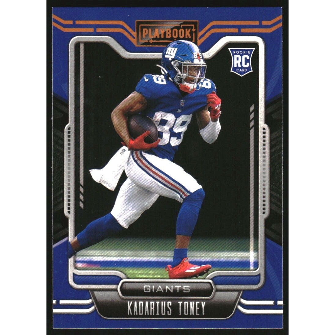 2021 Panini Playbook Orange #110 Kadarius Toney. rookie card picture