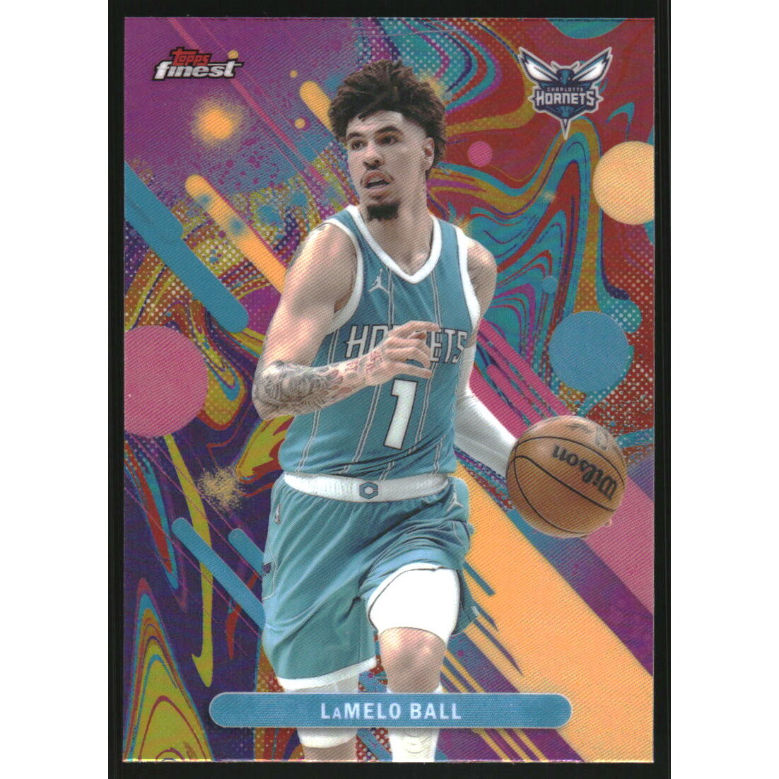 2025-26 Finest Oil Spill Refractors #47 LaMelo Ball C