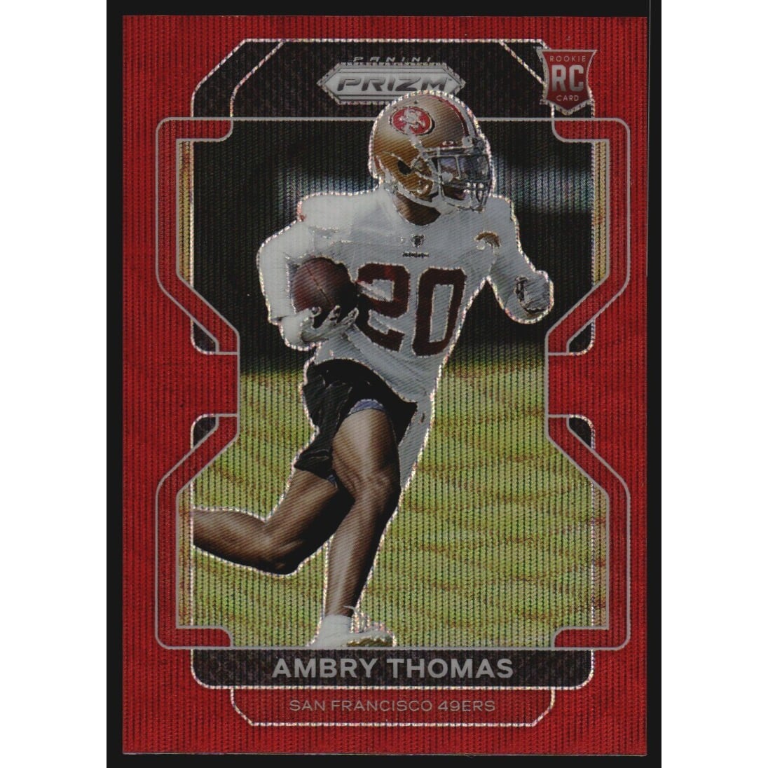 2021 Panini Prizm Prizms Red Wave #439 Ambry Thomas. rookie card picture
