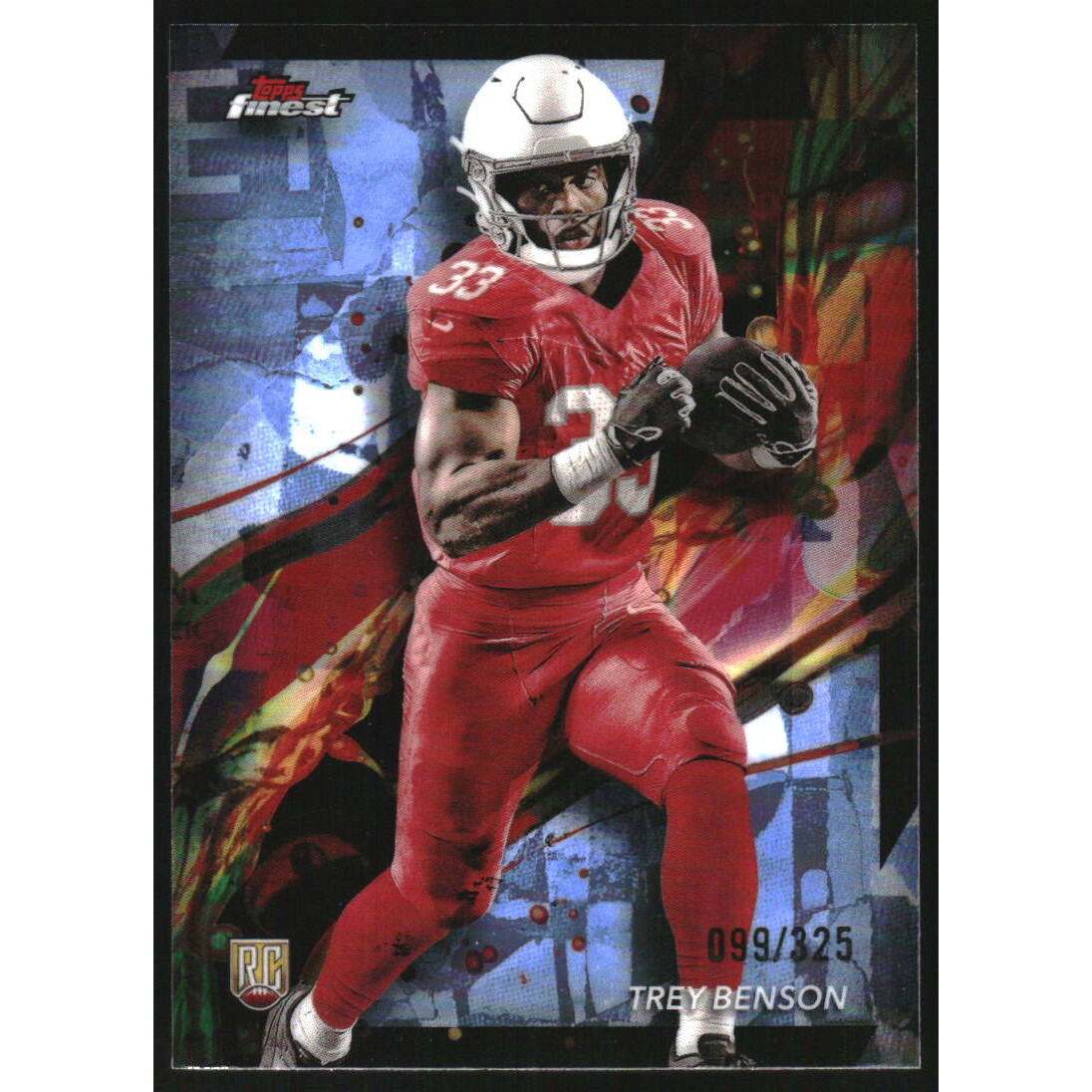 2024 Finest Sky Blue Refractors #76 Trey Benson