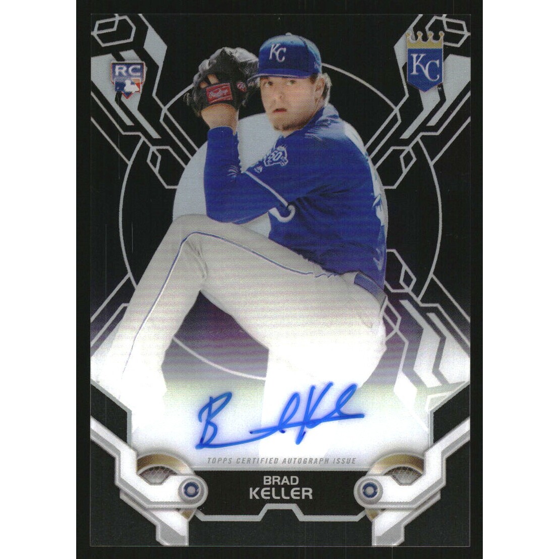 2019 Topps High Tek Autographs #HTABK Brad Keller. rookie card picture