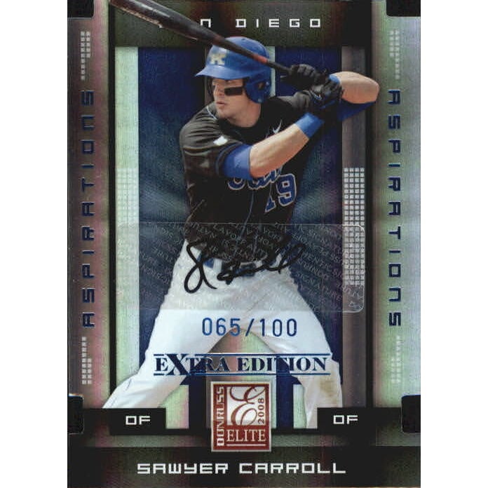 2008 Donruss Elite Extra Edition Signature Aspirations #86 Sawyer Carroll/100