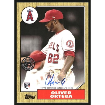 2022 Topps Update '87 Topps Autographs #87BAOO Oliver Ortega