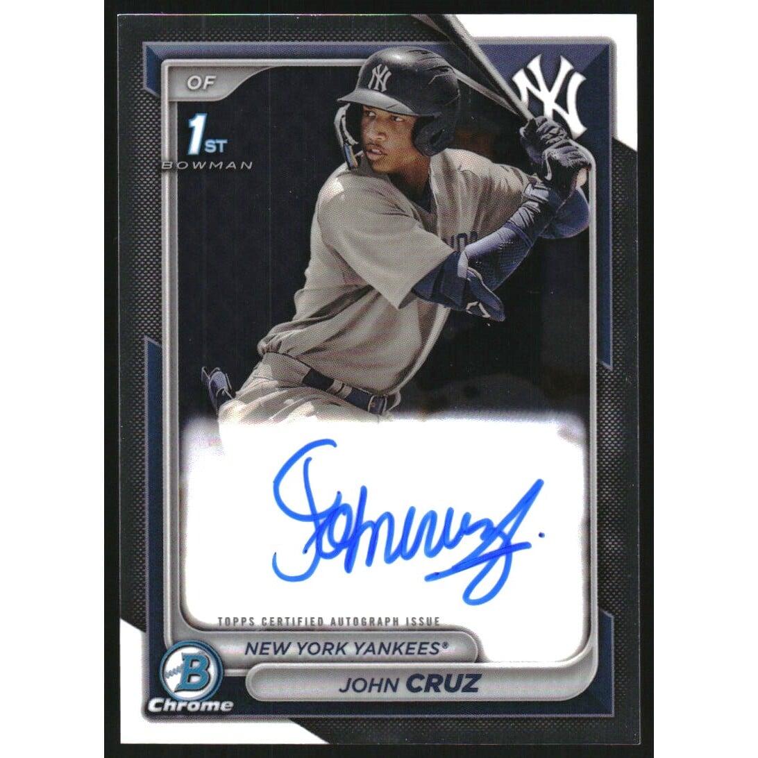 2024 Bowman Chrome Prospect Autographs #CPAJCZ John Cruz
