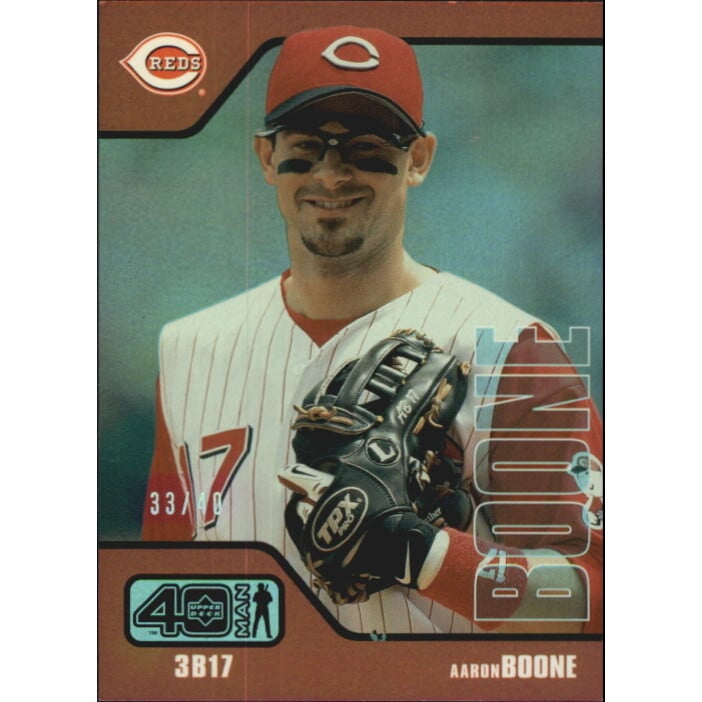 2002 Upper Deck 40-Man Electric Rainbow #951 Aaron Boone. rookie card picture